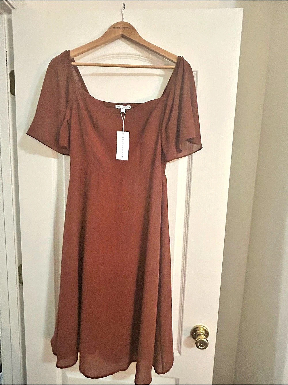 Baitchorn Mini Dress in Brown Size Medium NWT